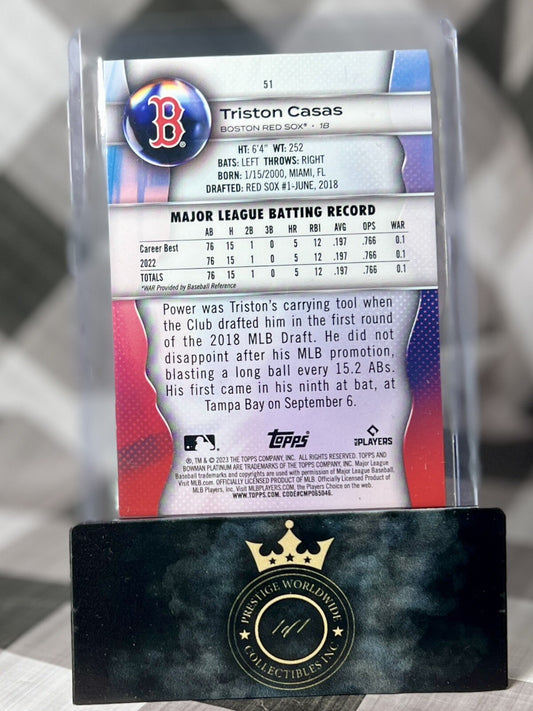 Triston Casas 2023 Bowman Platinum Pink Rookie /199 #51 Boston Red Sox RC