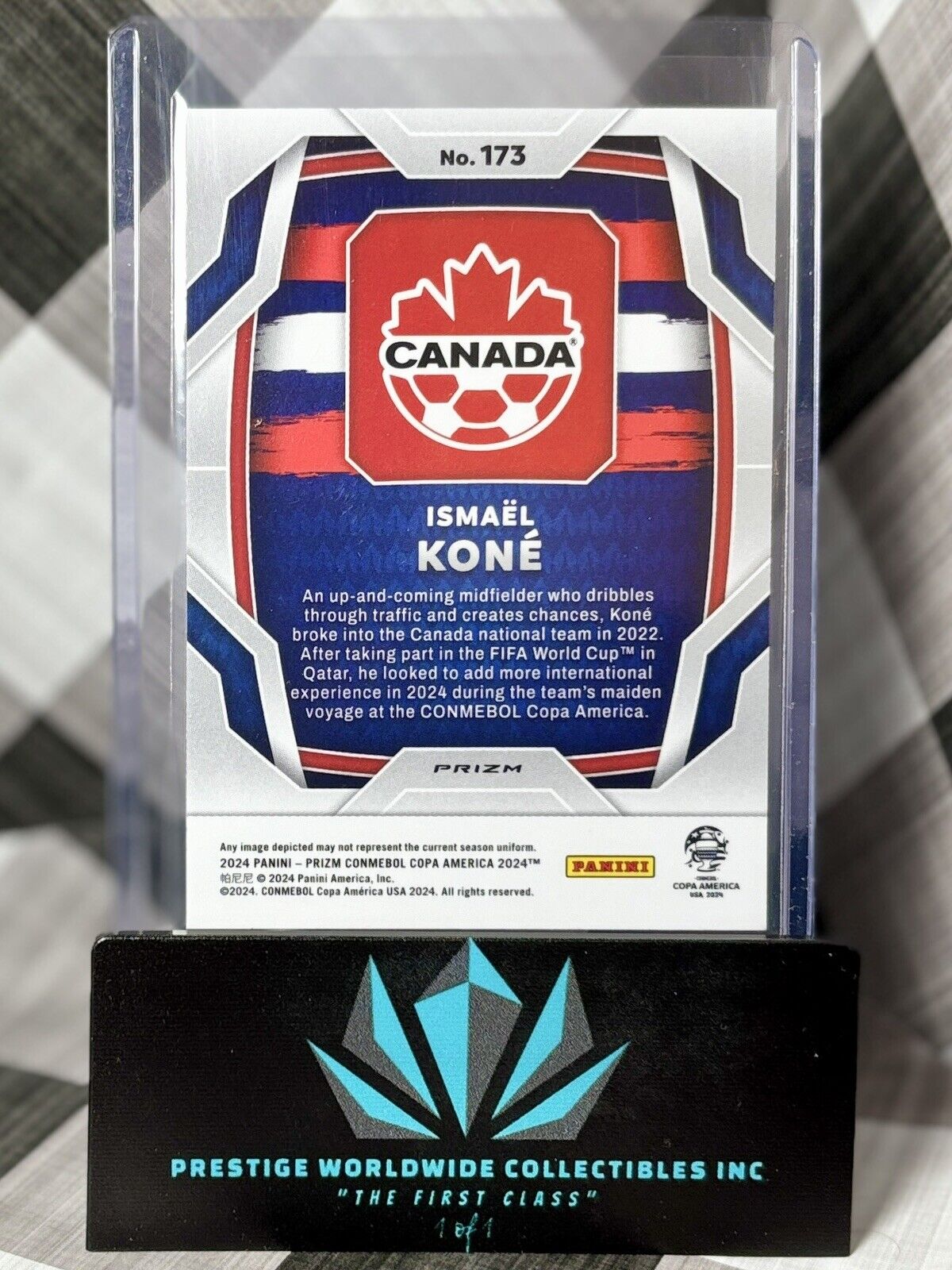 Ismael Kone 2023-24 Prizm Copa America Rookie Pulsar Prizm #173 Canada RC