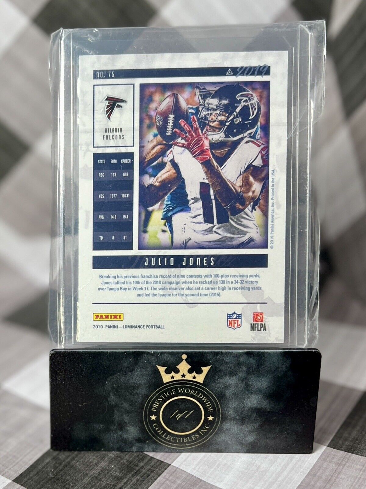 Julio Jones 2019 Panini Luminance Blue Parallel /99 #75 ATL Falcons & Eagles SP