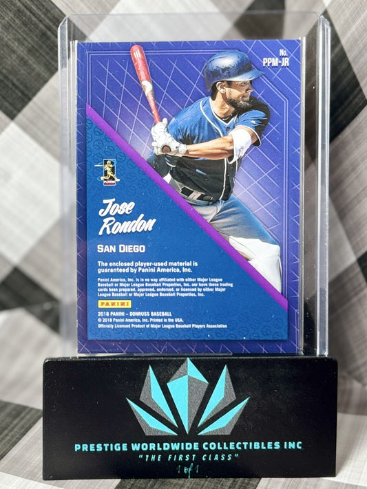 Jose Rondon 2018 Donruss Promising Pros Game Worn Jersey Patch #PPM-JR Padres