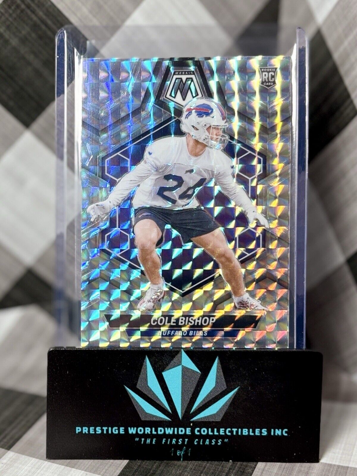Cole Bishop 2024 Panini Mosaic Silver Mosaic Rookie #356 Buffalo Bills RC