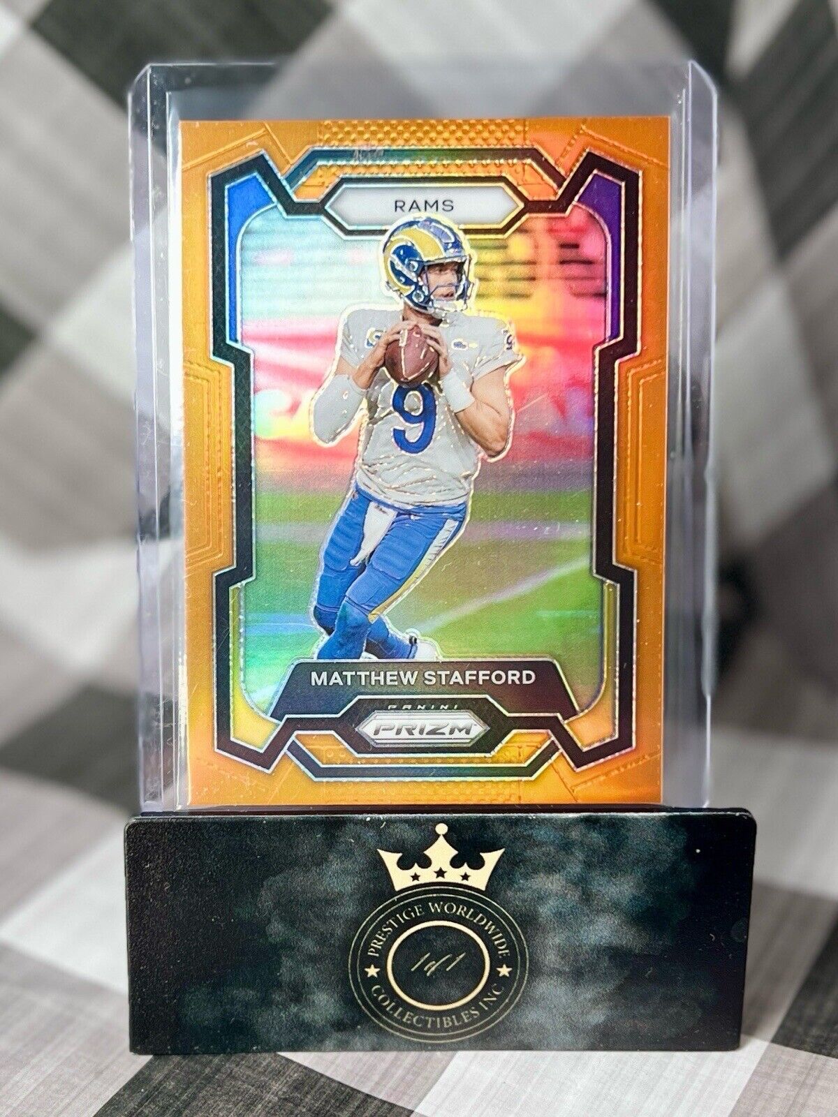 Matthew Stafford 2023 Panini Prizm Orange Prizm /249 #169 Los Angeles Rams SP