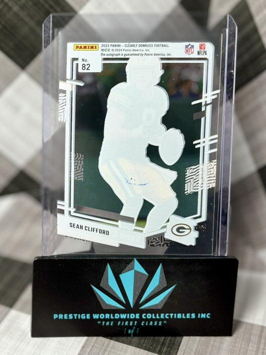 Sean Clifford 2023 Clearly Donruss Rated Rookie Auto #82 Green Bay Packers RC