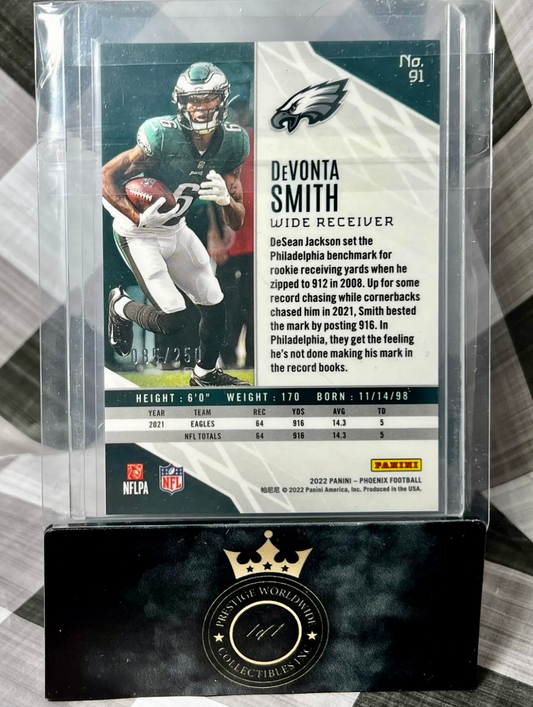 Devonta Smith 2022 Phoenix Red /250 #91 - PHI Eagles