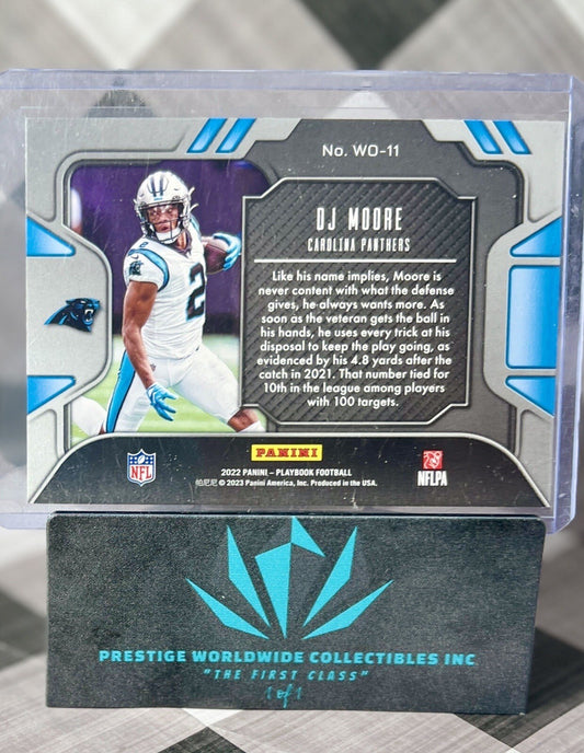DJ Moore 2022 Panini Playbook Wide Open #WO-11 Carolina Panthers & Bears
