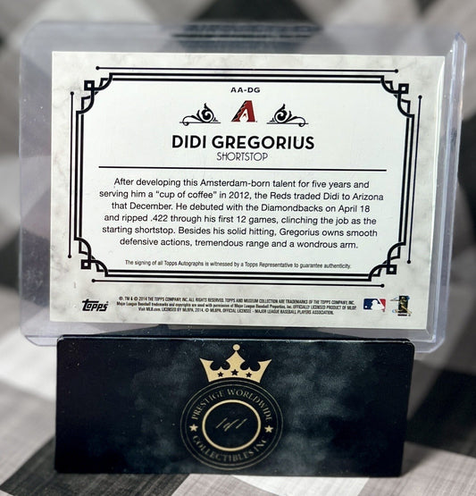 DIDI GREGORIUS 2014 TOPPS MUSEUM COLLECTION AUTO /399 #AA-DG AZ Diamondbacks