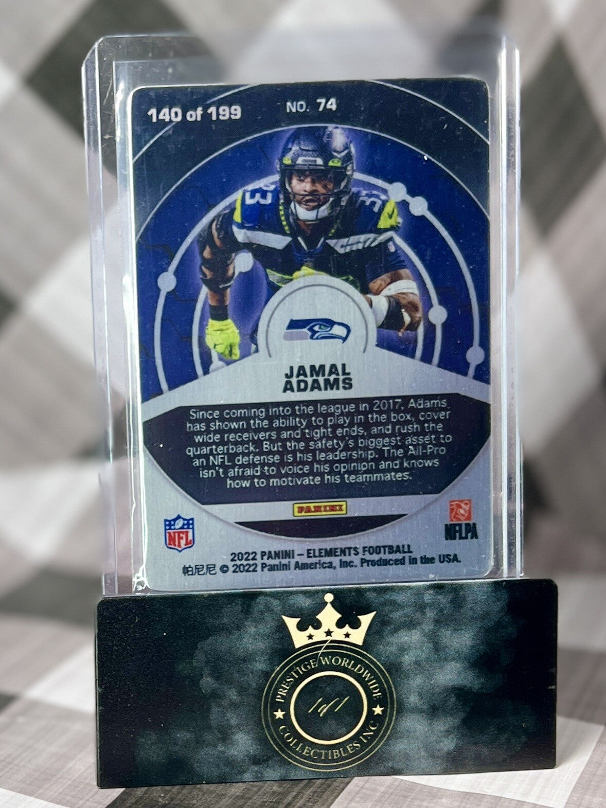 Jamal Adams 2022 Panini Elements Metal SP /199 #74 Seattle Seahawks SP