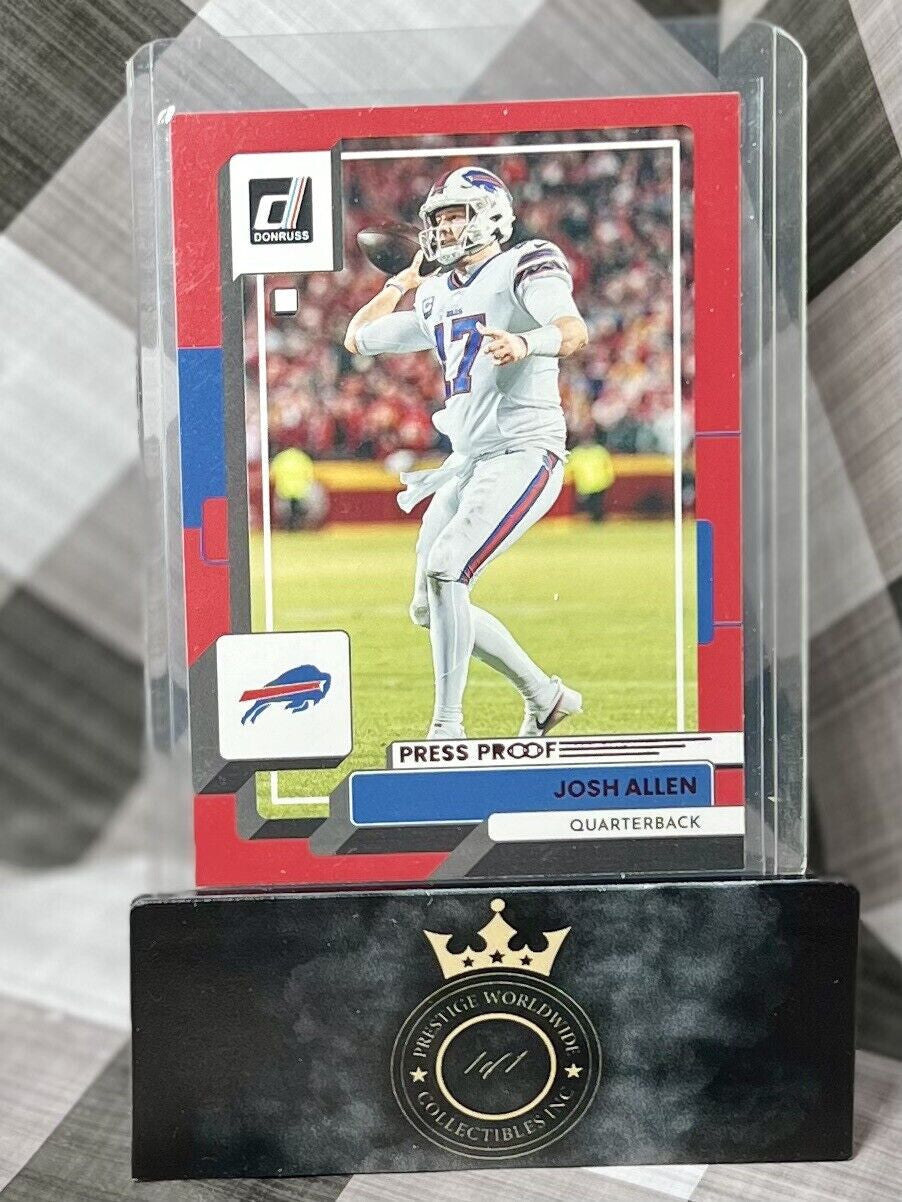 Josh Allen 2022 Panini Donruss Football RARE PRESS PROOF RED #116 Buffalo Bills