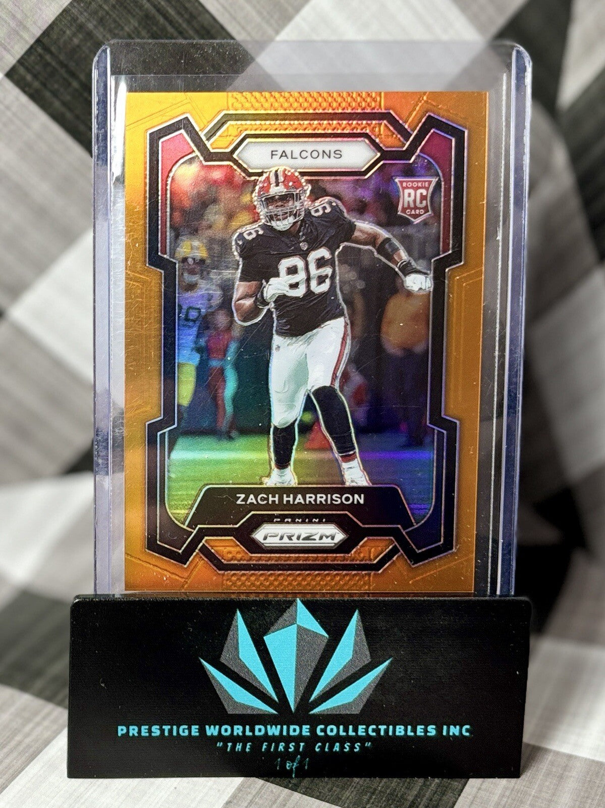 Zach Harrison 2023 Panini Prizm Orange Prizm Rookie /249 #306 Atlanta Falcons RC