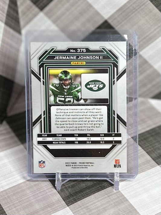 2022 Panini Prizm Jermaine Johnson II Rookie Base #375 - New York Jets & FSU RC