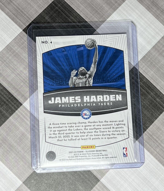 2021-22 Panini ILLUSIONS NBA Operation Detonation ORANGE #4 James Harden