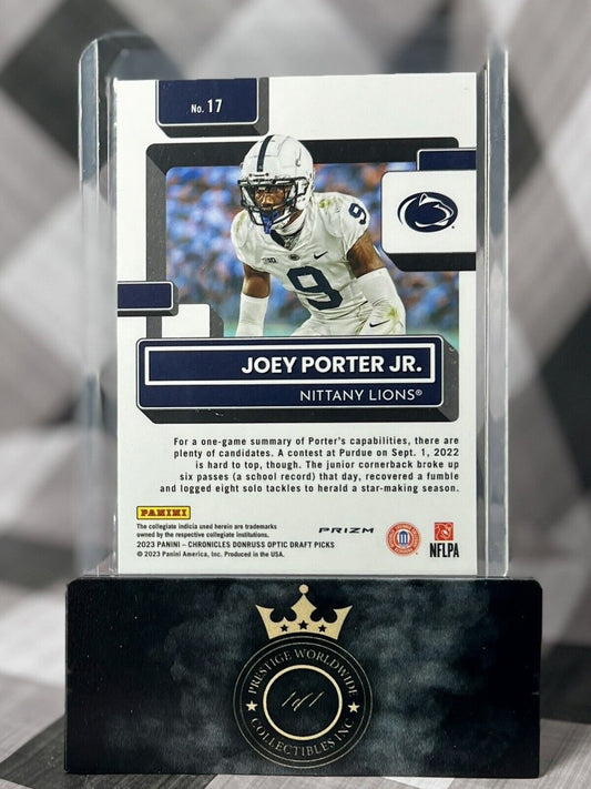 Joey Porter Jr. 2023 Optic Silver Holo Rated Rookie #17 Pittsburgh Steelers RC