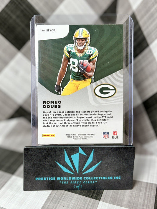 Romeo Doubs 2022 Donruss Rookie Revolution SP #REV-34 GB Packers RC