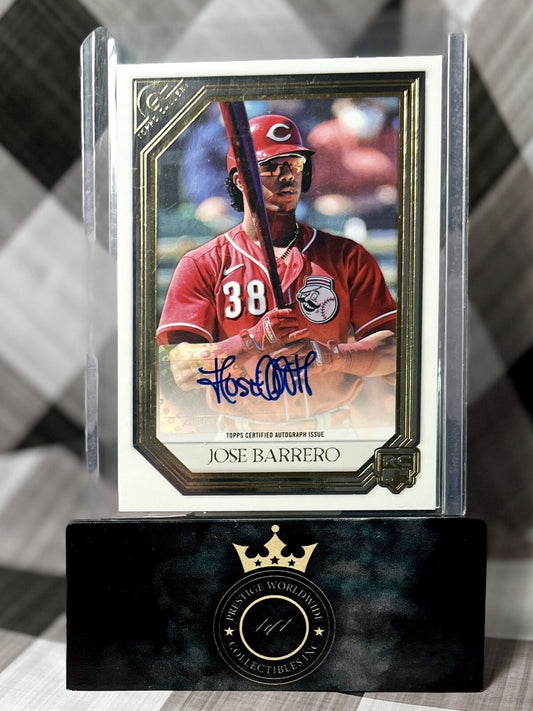 Jose Barrero 2021 Topps Gallery Rookie Auto #RA-JBA Cincinnati Reds
