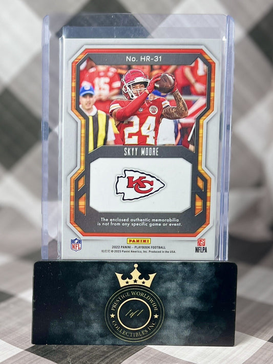 Skyy Moore 2022 Panini Playbook Hot Routes Rookie /199 #HR-31 KC Chiefs RC