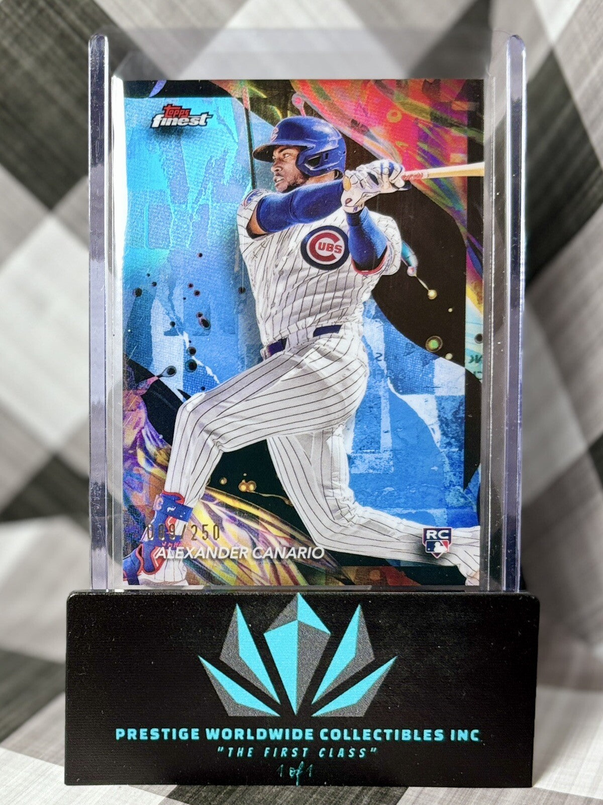 2024 Topps Finest Alexander Canario Blue Refractor Uncommon /250