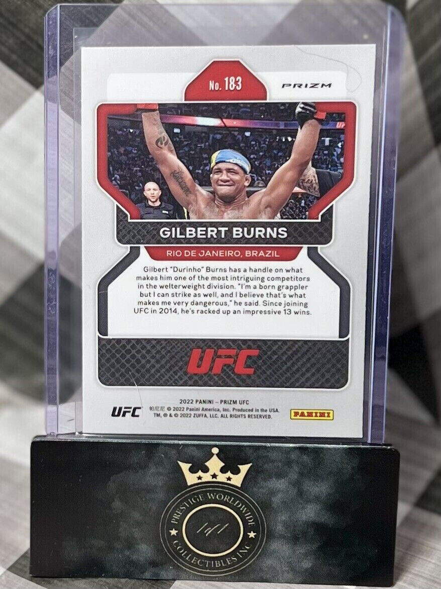 Gilbert Burns 2022 Panini Prizm UFC Exclusive Pink Cracked Ice #183