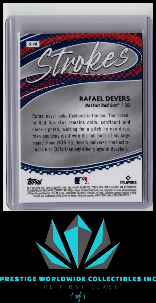 Rafael Devers 2024 Topps Chrome Strokes #S-16 Boston Red Sox