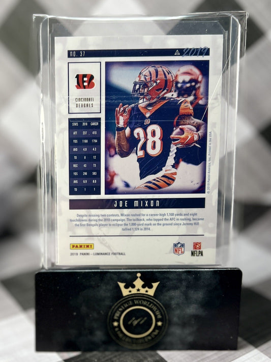 Joe Mixon 2019 Panini Luminance Orange Short Print /25 #37 Cincinnati Bengals SP