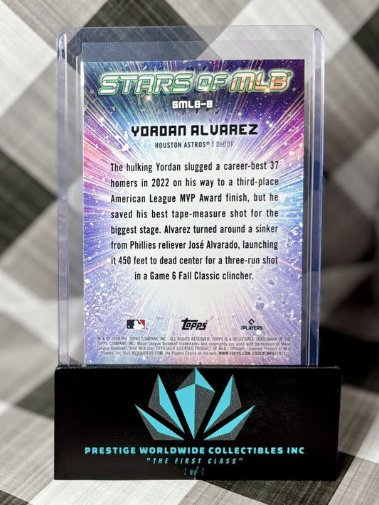 Yordan Alvarez 2024 Topps Series 1 Stars of MLB #SMLB-8 Houston Astros