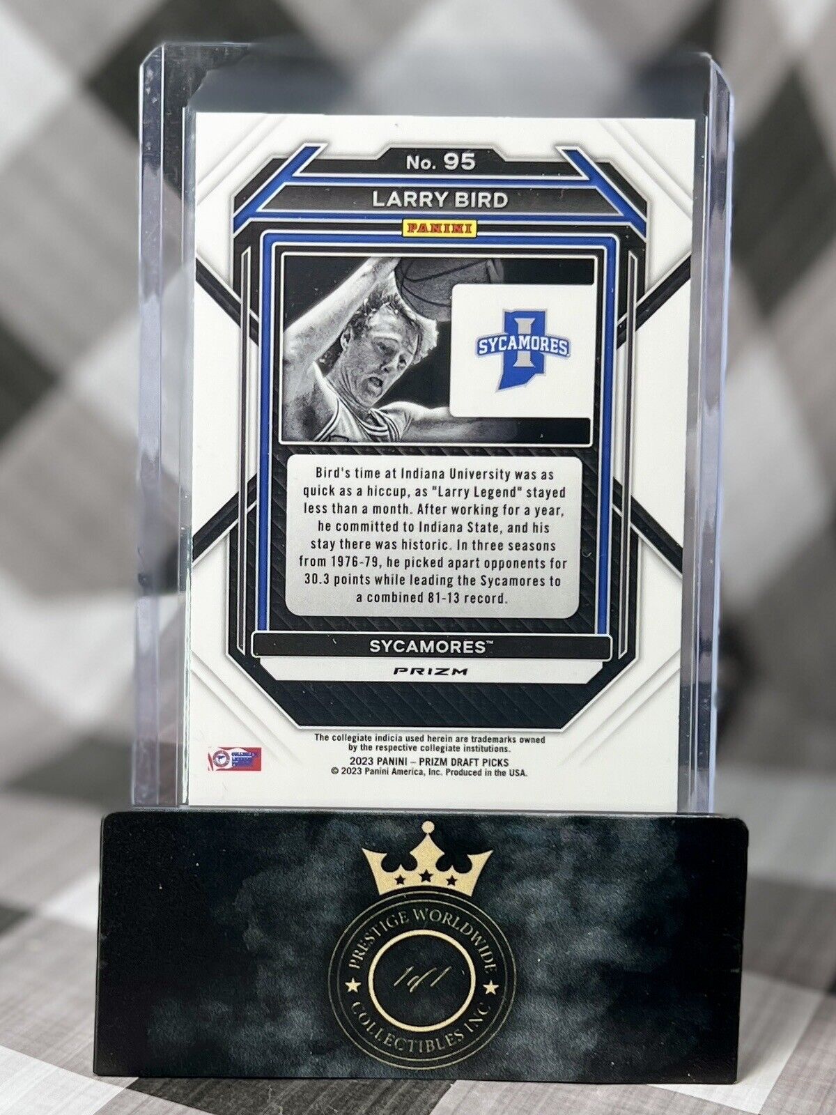Larry Bird 2023 Prizm Draft Picks Green Refractor #95 Boston Celtics HOF
