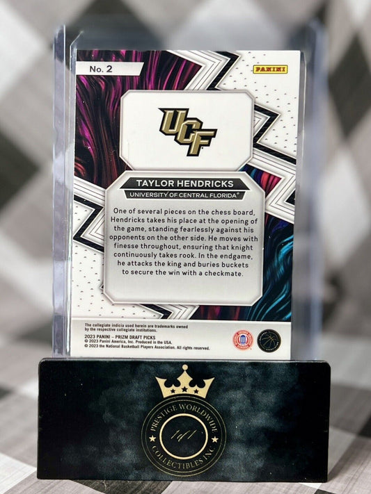 Taylor Hendricks 2023 Panini Prizm Draft Picks Fearless RC #2 Jazz Rookie