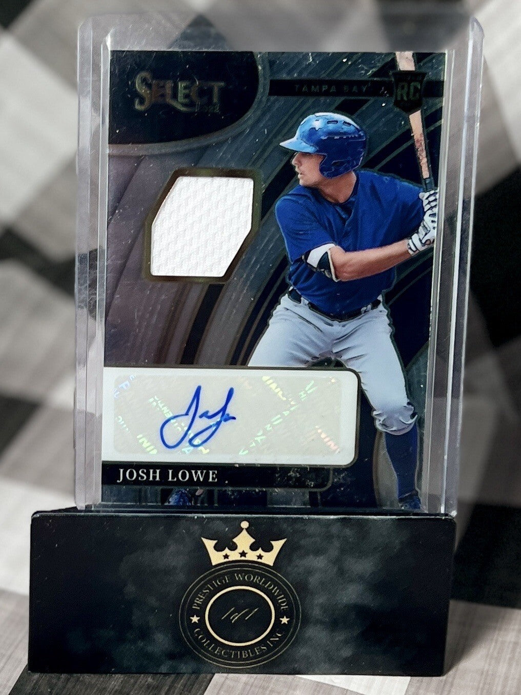 JOSH LOWE 2022 Select Rookie Jersey Patch Autograph /199 #RJA-JL Tampa Bay Rays