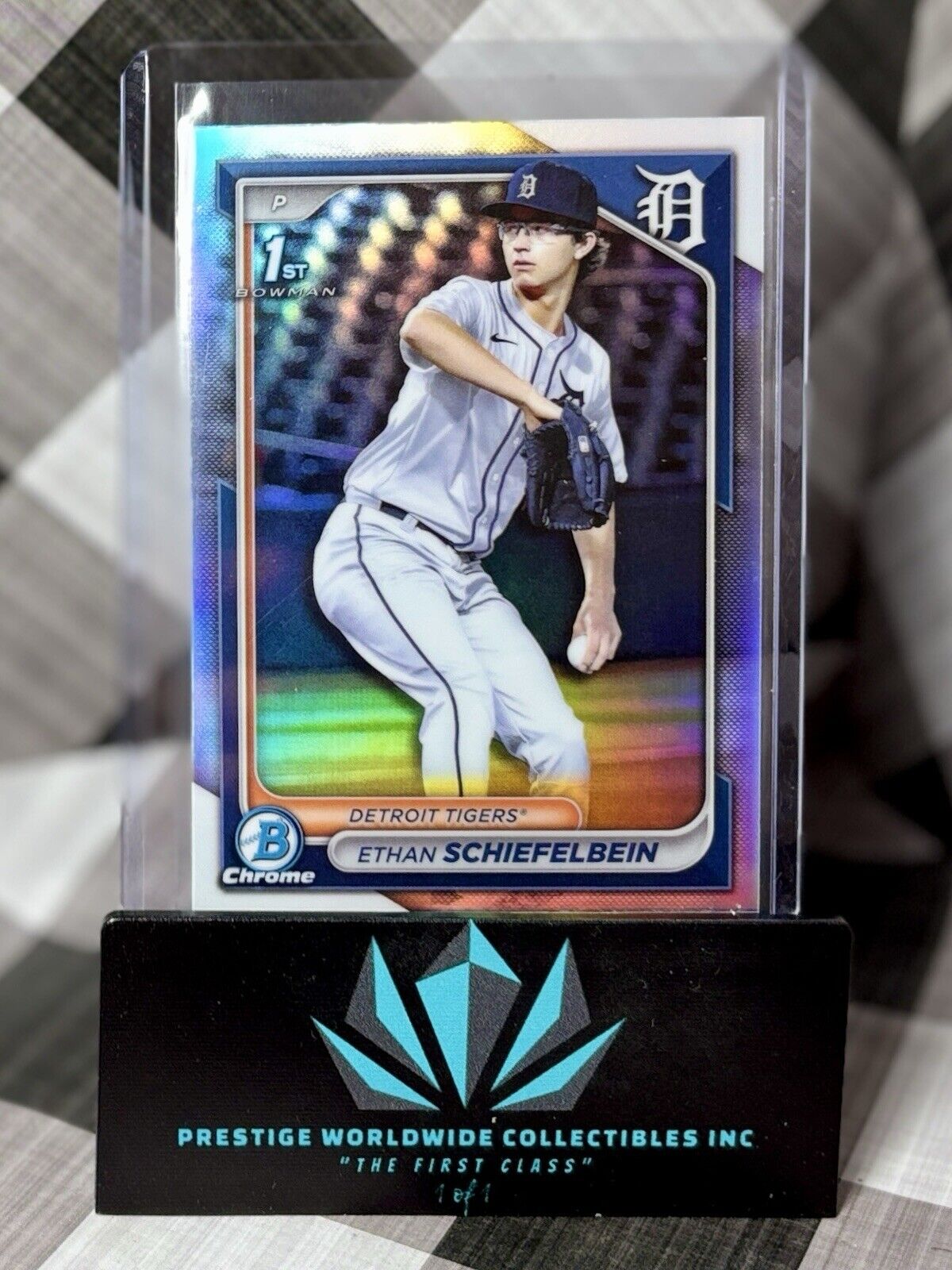 Ethan Schiefelbein 2024 Bowman Chrome Draft 1st Refractor #BDC-7 Detroit Tigers
