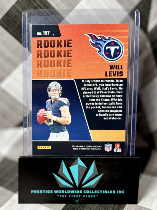 Will Levis 2023 Panini Zenith Base Rookie #197 Tennessee Titans RC
