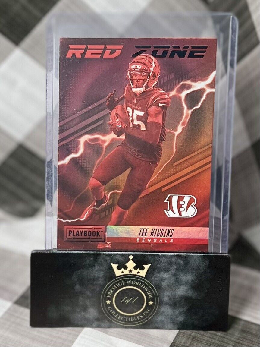 Tee Higgins 2022 Panini Playbook Red Zone #RZ-19 Cincinnati Bengals SP Insert
