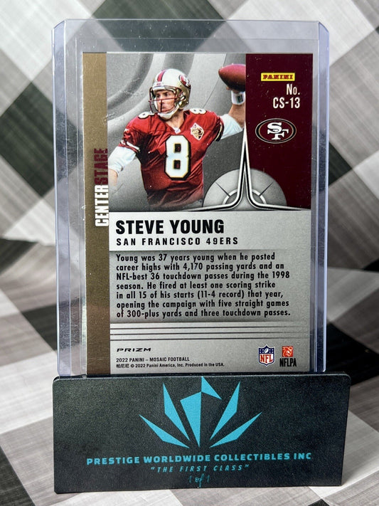 Steve Young 2022 Mosaic Center Stage Silver Holo #CS-3 San Francisco 49ers