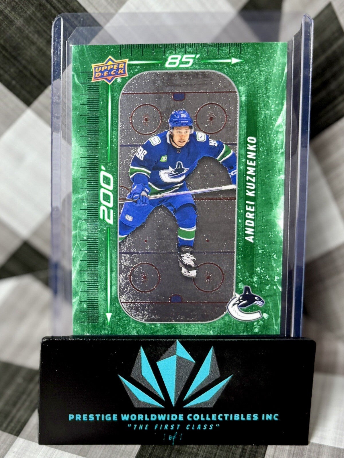 Andrei Kuzmenko 2023-24 Upper Deck Series 1 200' x 85' Green #DM-6 Vancouver