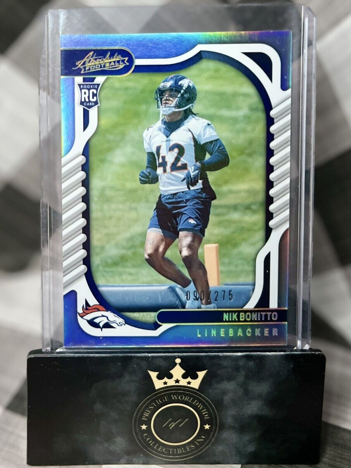 NIK BONITTO 2022 Panini Absolute Rookie Spectrum /275 #188 Denver Broncos RC