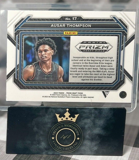 Ausar Thompson 2023 Prizm Draft Picks Image Variation Rookie #17 Detroit Pistons