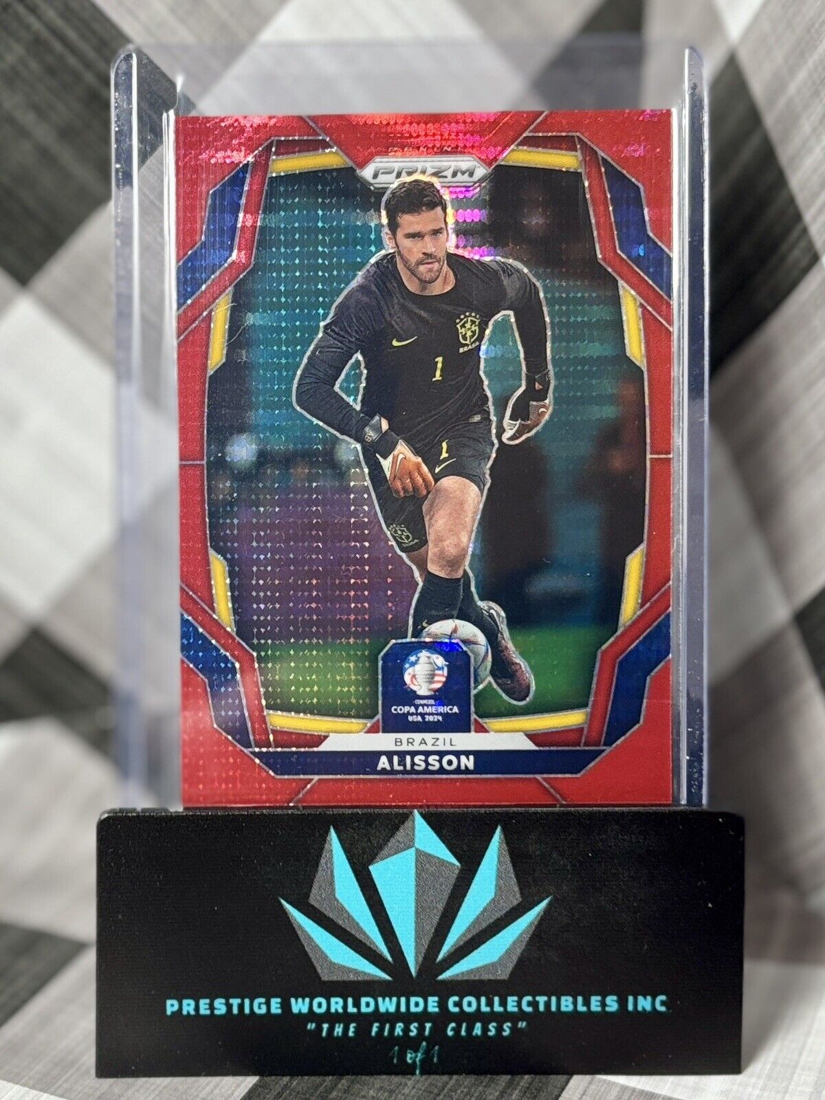 Alisson 2023-24 Prizm Copa America Red Pulsar Prizm /125 #25 Brazil Brasil GK