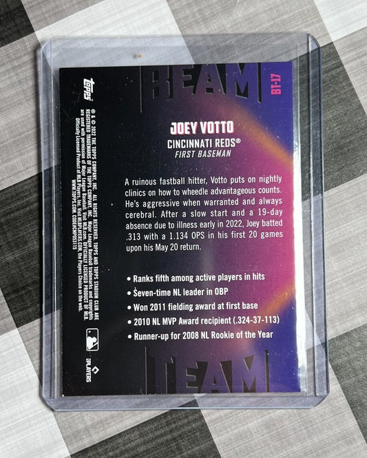 Joey Votto 2022 Topps Stadium Club Beam Team Red Foil (1 :10 Case) #BT-17 Reds