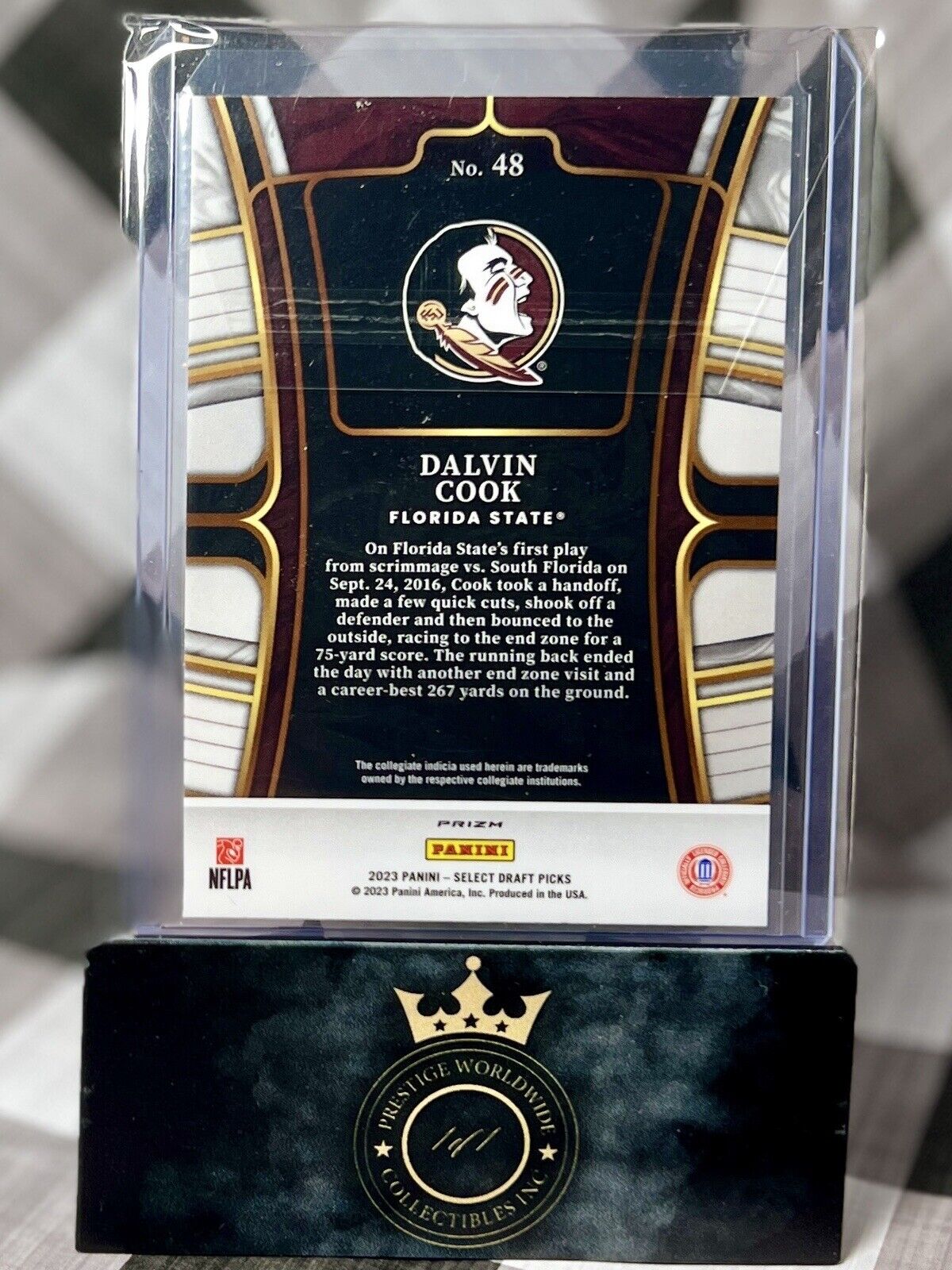 Dalvin Cook 2023 Select Draft Picks White Lazer Prizm #48 Jets/Vikings & FSU