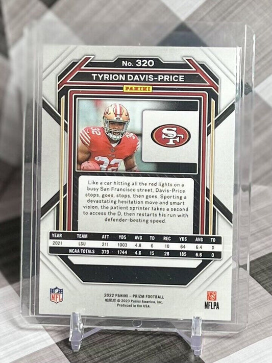 2022 Panini Prizm Tyrion Davis-Price Rookie #320 - San Francisco 49ers & LSU RC