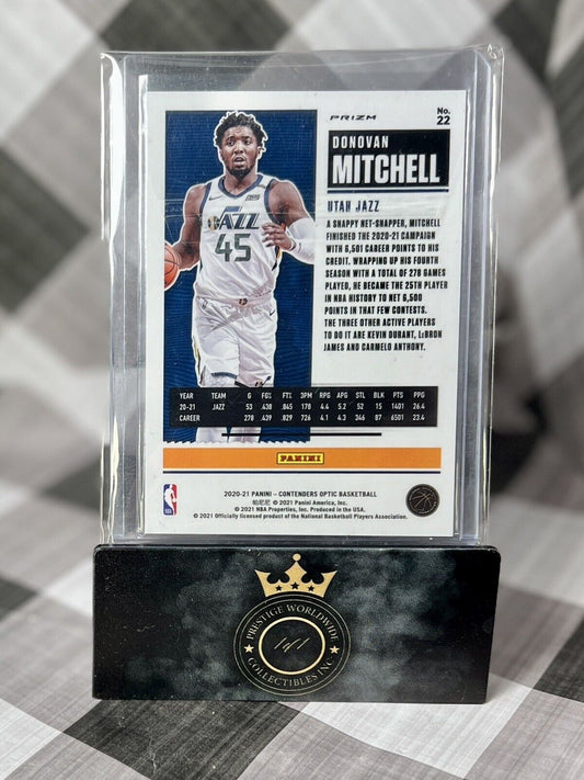 Donovan Mitchell 2020-21 Contenders Optic Season Ticket Holo Silver #22 Jazz
