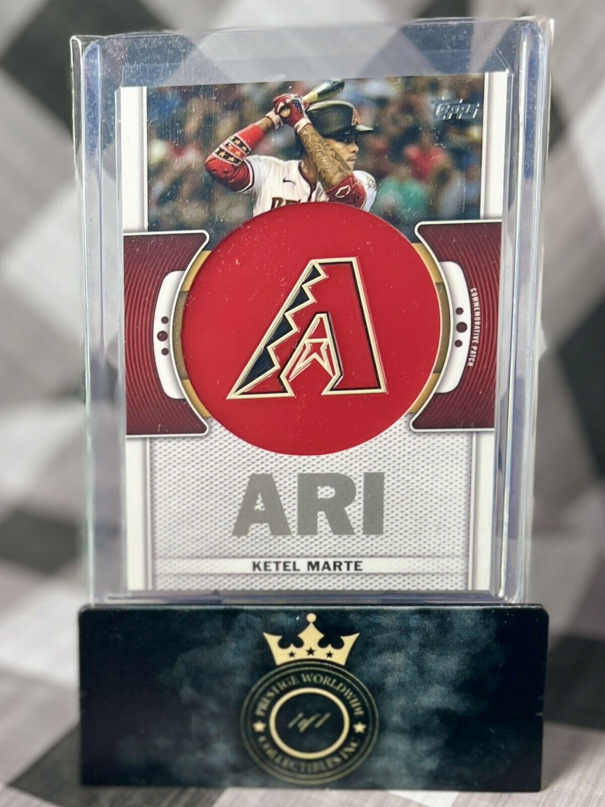 Ketel Marte 2023 Topps Series 1 Team Logo Patch Relic Card #TLP-KM Diamondbacks