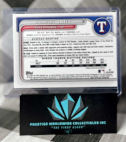 Abimelec Ortiz 2024 Bowman Chrome 1st Mojo Refractor #BCP-16 Texas Rangers SP