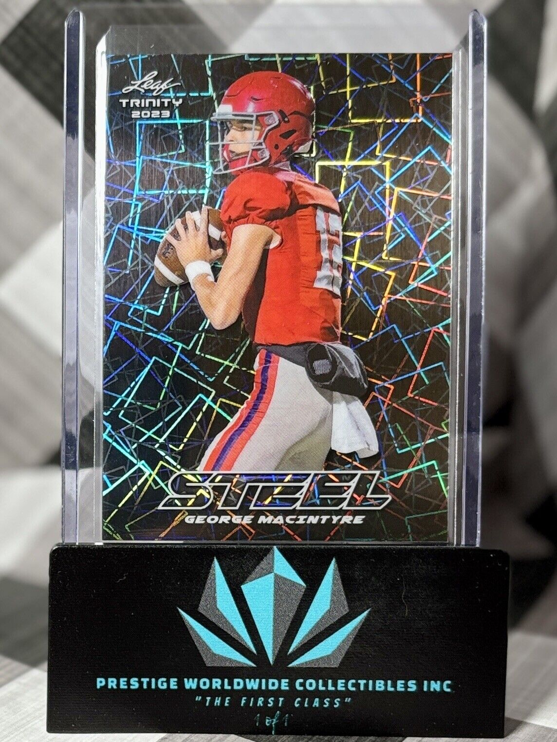 George Macintyre 2023 Leaf Trinity Steel Lazer Silver Rookie #S-34 Brentwood TEN