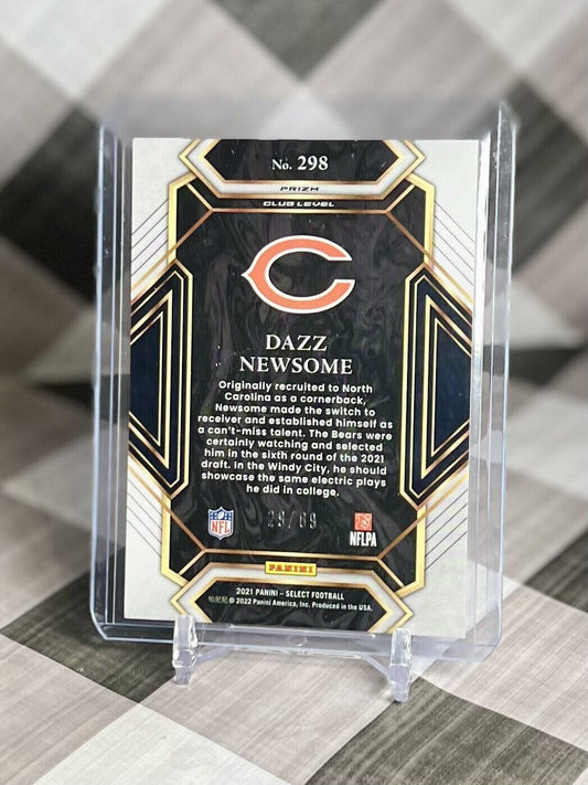 Dazz Newsome 2021 Panini Select Dragon Scale Prizm Rookie /89 #298 - Bears RC