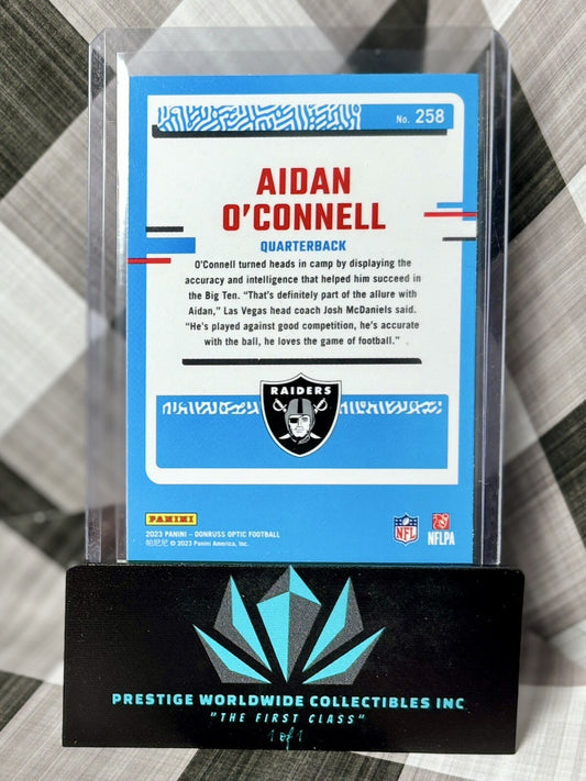 Aidan O'Connell 2023 Donruss Optic Base Rated Rookie #258 Las Vegas Raiders RC