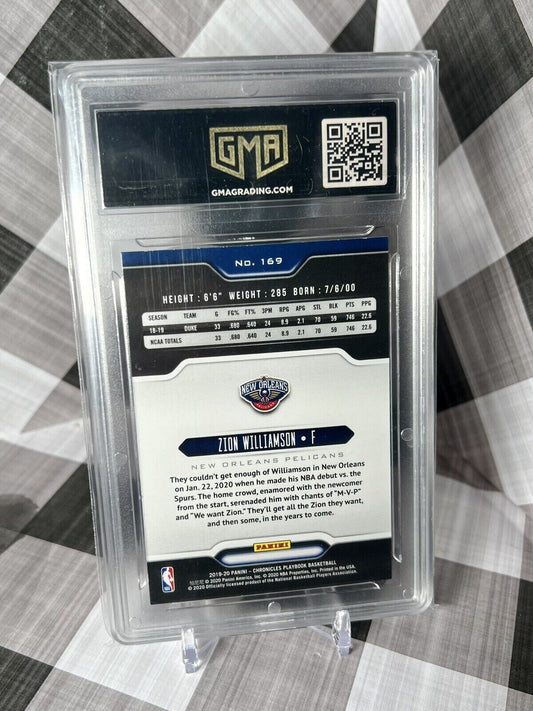 ZION WILLIAMSON 2019-20 Panini Chronicles Playbook Rookie #169 - Pelicans GMA 10