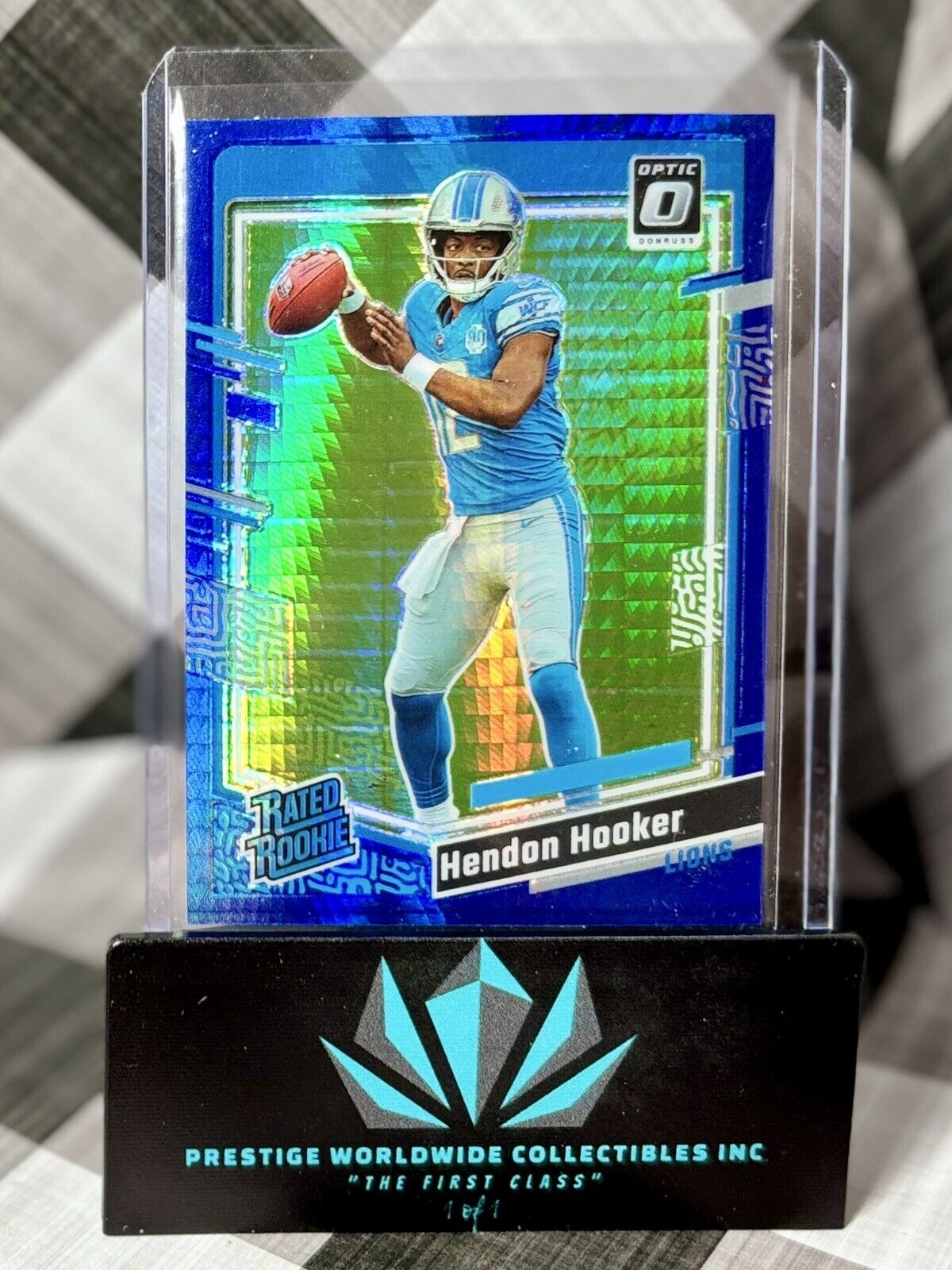 Hendon Hooker 2023 Donruss Optic Blue Hyper Rated Rookie #234 Detroit Lions RC