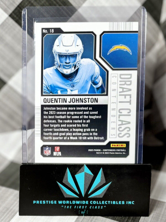 Quentin Johnston 2023 Contenders Draft Class Rookie #18 Los Angeles Chargers RC