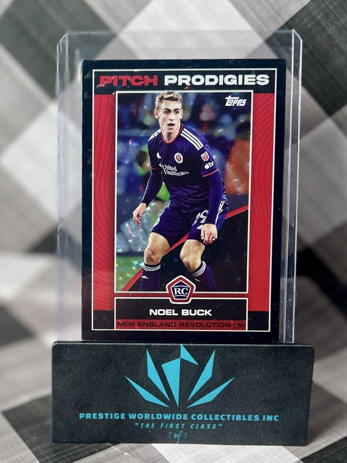 Noel Buck 2023 Topps MLS Pitch Prodigies Icy Black Foil Rookie #105 NY Revo RC