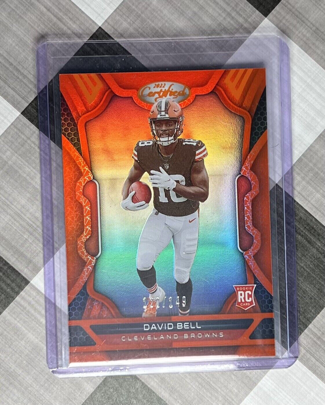 2022 Panini Certified David Bell Rookie #'d /149 Orange Mirror Cleveland Browns