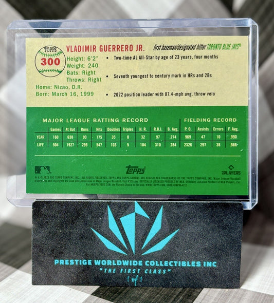 Vladimir Guerrero Jr 2023 Topps Chrome Platinum Orange Wave /25 #300 Blue Jays